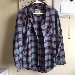 Unworn thrifted men’s flannel